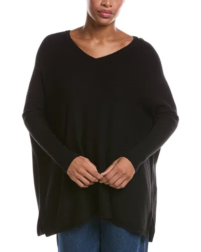 Joseph A . Poncho V-neck Sweater In Black
