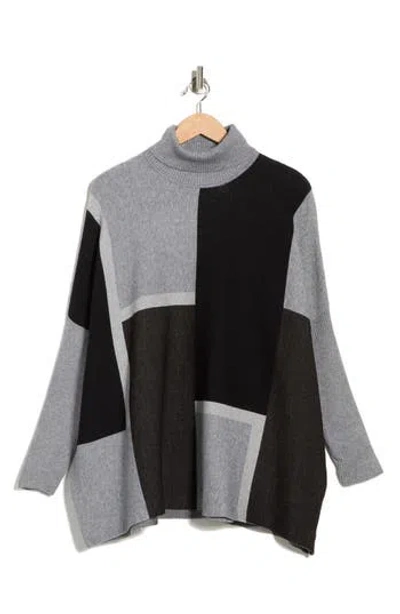 JOSEPH A JOSEPH A PRINTED TURTLENECK PONCHO
