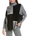 Joseph A . Printed Turtleneck Sweater In Gray