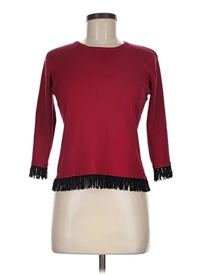 Pre-owned Joseph A Pullover Sweater In Burgundy
