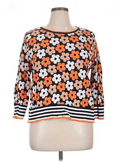 Pre-owned Joseph A Pullover Sweater In Orange