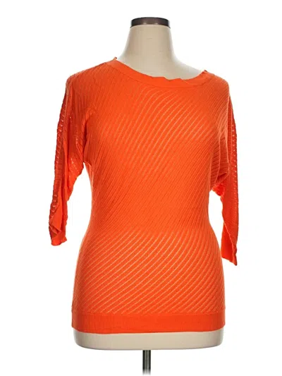 Pre-owned Joseph A Pullover Sweater In Orange