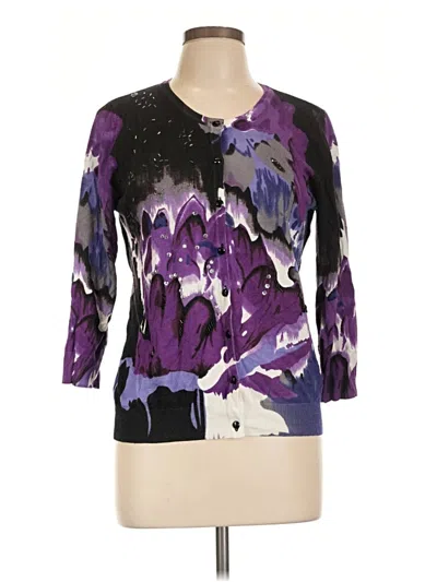 Pre-owned Joseph A Pullover Sweater In Purple