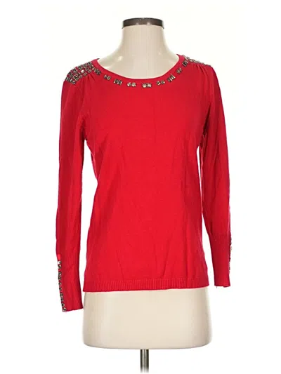 Pre-owned Joseph A Pullover Sweater In Red