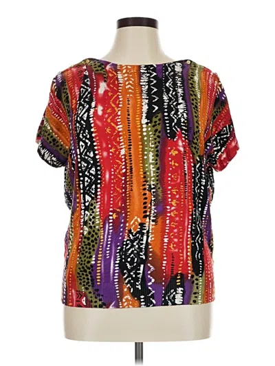 Pre-owned Joseph A Short Sleeve Blouse In Orange