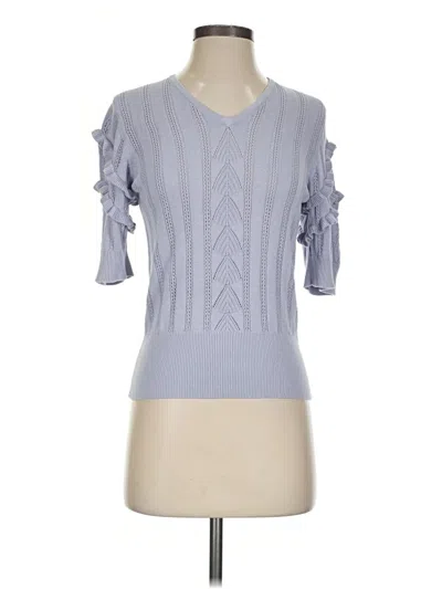Pre-owned Joseph A Short Sleeve Turtleneck In Gray