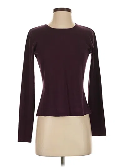 Pre-owned Joseph A Silk Cardigan Sweater In Burgundy