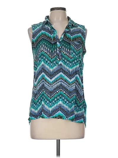 Pre-owned Joseph A Sleeveless Blouse In Teal