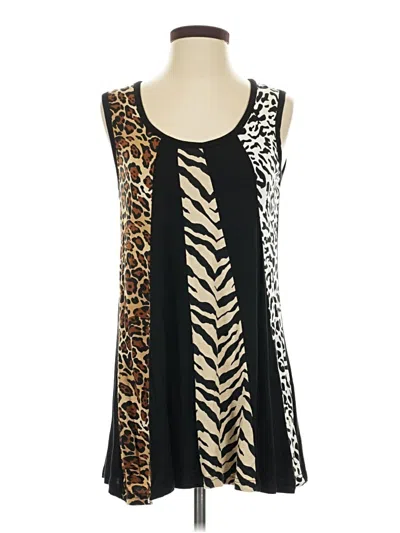 Pre-owned Joseph A Sleeveless Top Black Scoop Neck Tops