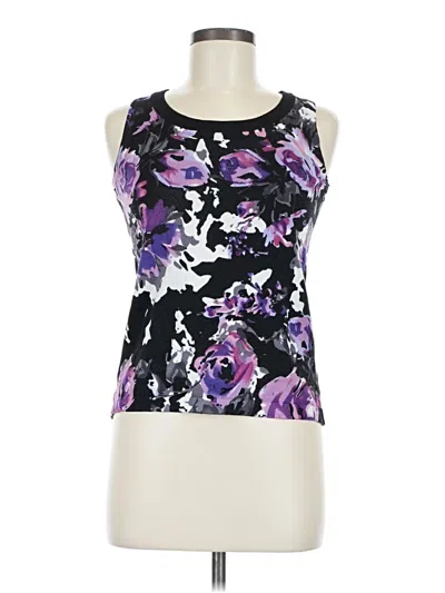 Pre-owned Joseph A Sleeveless Top Purple Halter Neckline Tops