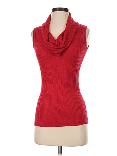 Pre-owned Joseph A Sleeveless Top Red Cowl Neck Tops