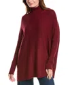 Joseph A . Solid Poncho In Burgundy