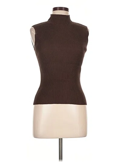 Pre-owned Joseph A Sweater Vest In Brown