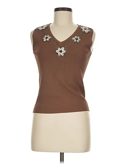 Pre-owned Joseph A Sweater Vest In Brown