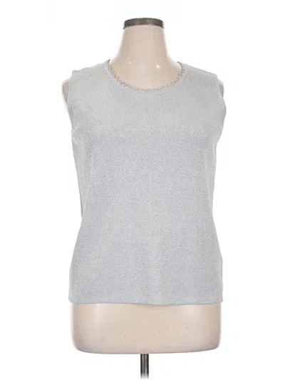 Pre-owned Joseph A Sweater Vest In Silver