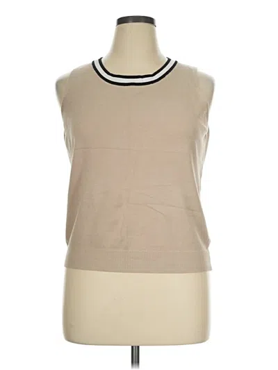 Pre-owned Joseph A Sweater Vest In Tan