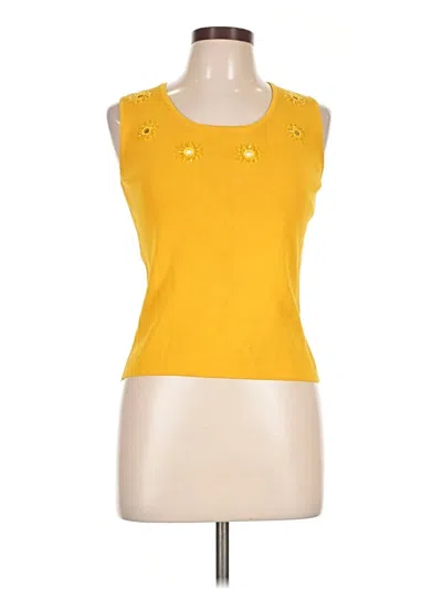 Pre-owned Joseph A Sweater Vest In Yellow