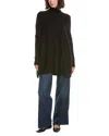 Joseph A . Turtleneck Pullover Poncho In Animal Print