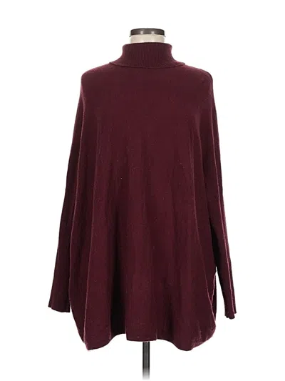 Pre-owned Joseph A Turtleneck Sweater In Burgundy