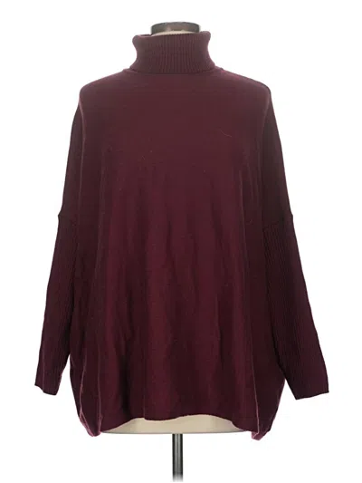Pre-owned Joseph A Turtleneck Sweater In Burgundy