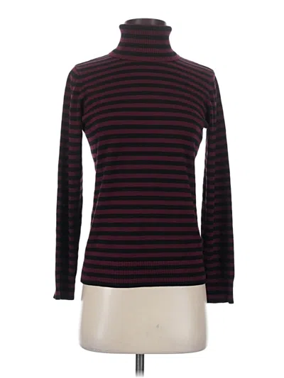 Pre-owned Joseph A Turtleneck Sweater In Burgundy
