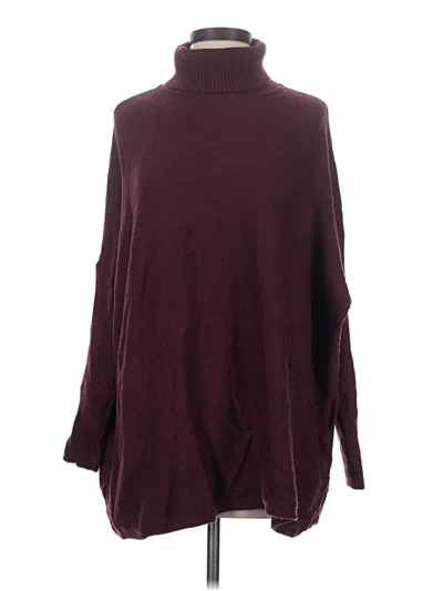 Pre-owned Joseph A Turtleneck Sweater In Burgundy