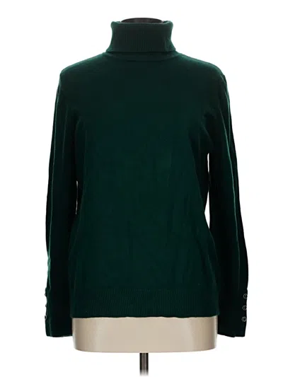 Pre-owned Joseph A Turtleneck Sweater In Green