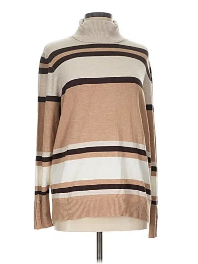 Pre-owned Joseph A Turtleneck Sweater In Tan