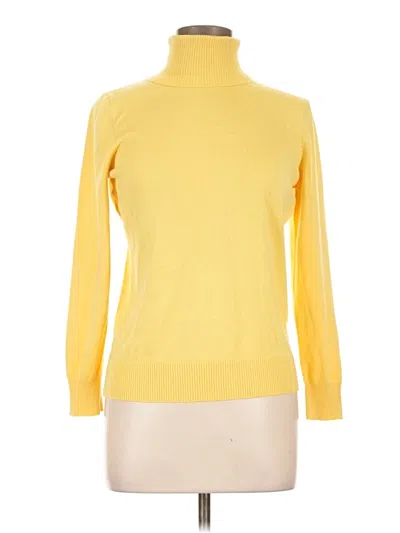 Pre-owned Joseph A Turtleneck Sweater In Yellow