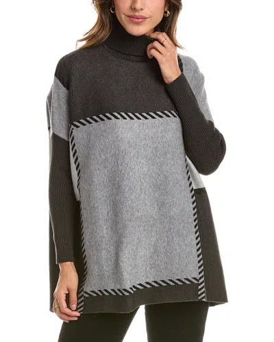 Joseph A . Turtleneck Tunic Sweater In Black