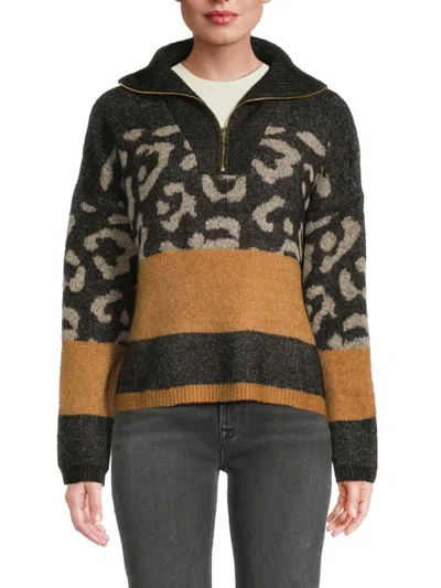 Joseph A Women's Animal-print Drop Shoulder Jacket In Multi