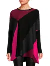 Joseph A Women's Colorblock Sweater In Red Multi