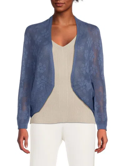 Joseph A Women's Mesh Open Front Cardigan