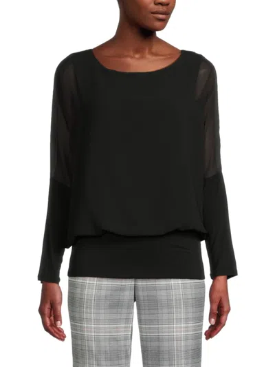 Joseph A Women's Roundneck Sweater In Black