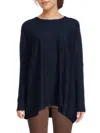 Joseph A Women's Solid Drop Shoulder Top In Navy Yard