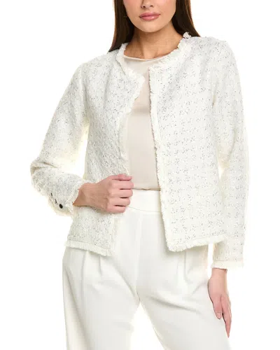 Joseph A . Wool-blend Tweed Sweater In White