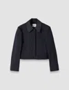 Joseph Abbe Tailored Crepe Jacket In Black