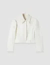 Joseph Abbe Tailored Crepe Jacket In White