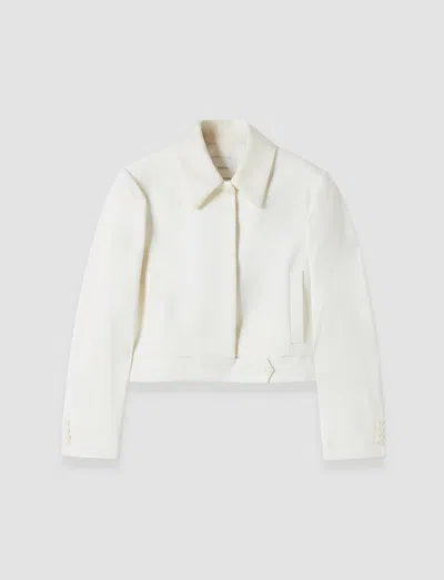 Joseph Abbe Tailored Crepe Jacket In White