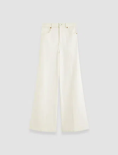 Joseph Abbey Denim Stretch Trousers In White