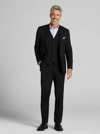 Joseph Abboud American Bespoke Modern Fit Wool Men's Suit In Black