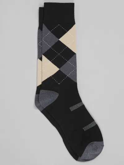 Joseph Abboud Argyle Performance Socks In Black
