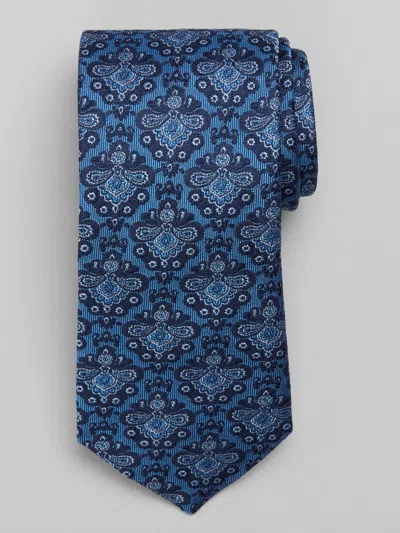 Joseph Abboud Baroque Medallion Tie In Blue