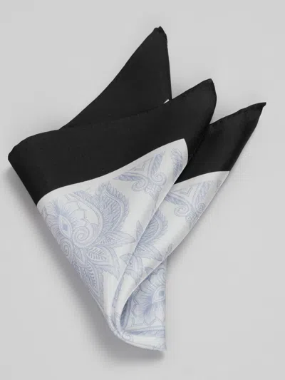 Joseph Abboud Baroque Pine Floral Pocket Square In Gray