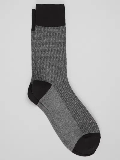 Joseph Abboud Basketweave Dress Socks, 1-pair In Gray