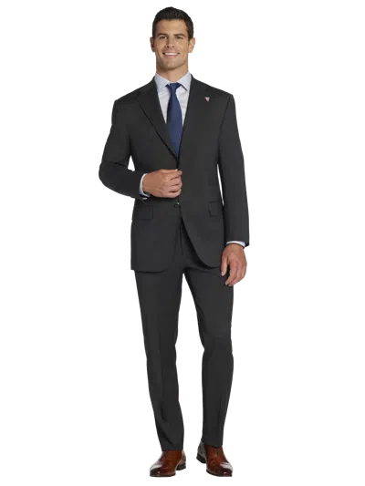 Joseph Abboud Big & Tall American Bespoke Modern Fit Men's Suit Jacket Charcoal In Black
