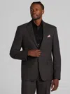Joseph Abboud Big & Tall Classic Fit Check Men's Suit Jacket In Brown