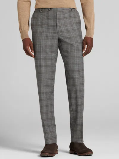 Joseph Abboud Classic Fit Plaid Men's Suit Pants In Gray