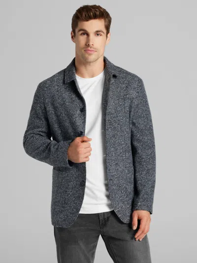 Joseph Abboud Big & Tall Men's Check Hybrid Jacket In Gray