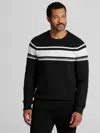 Joseph Abboud Big & Tall Men's Chest Stripe Crewneck Sweater In Multi